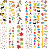 Stickerpakket voor Kinderen - Kleuterstickers, Kinderstickers, Hobbystickers - Mix pakket Stickers - Knutselen Kinderen - Stickervellen - Beloningsstickers - Cadeautje Kinderverjaardag - Kadootje Kind - Creatief Bezig - Scrapbooking - Scrapbook