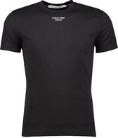 Calvin Klein T-shirt - Slim Fit - Zwart - XXL