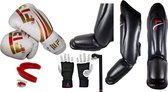 FT 4pcs Pack / Boxing Gloves / 12 Oz/ Teeth Protection / Hand Wrap/Shin Guard M