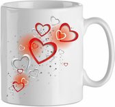 Mok 'Hartjes 6' | Valentijn | Valentine | Kadootje voor hem| Kadootje voor haar | Liefde
