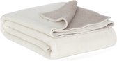 MOST wollen duo deken Castle White - 140 x 200 cm - Beige/Wit