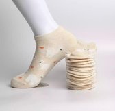 Alpaca-Sokken-Beige-Schattig-Lief-Grappig-Unisex-One size-Verjaardag-Cadeau-Cadeautip-Socks-Happy-Happy Socks