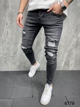 Herenjeans Beschadigde Denim Broek Slim Fit Skinny Zip Enkel Jongens Casual Stretch Broek Hip Hop Ripped Jeans Alle Taille Maten