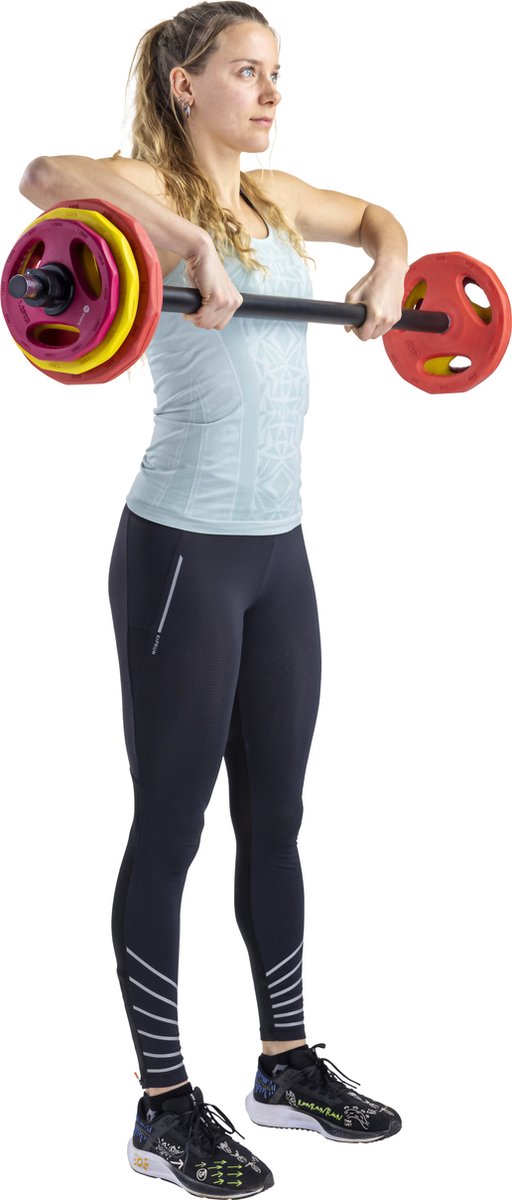 RS Sports Aerobic Pump Set - Halterset met gewichten - 150 cm stang - Totaal 20 kg - Rubber schijven thumbnail 4