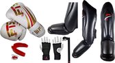 FT 4pcs Pack / Boxing Gloves  /10 Oz/ Teeth Protection / Hand Wrap/Shin Guard S