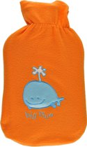 Warmwaterkruik Heva Calor Super met fleece oranje