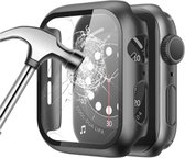 Apple Watch Series 7 Cover - Apple Watch 41mm - Apple Horloge Case - Apple Watch bescherming - Zwart - Mat - Valentijn cadeautje voor hem en haar