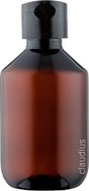 Lege Plastic Flessen 250 ml PET amber - met zwarte klepdop - set van 10 stuks - Navulbaar - Leeg