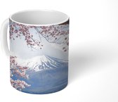 Mok - Sakura takken bij Fuji berg in Japan - 350 ML - Beker - Uitdeelcadeautjes