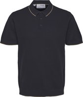 SELECTED HOMME BLACK SLHHANK SS KNIT BUTTON POLO B  Trui - Maat M