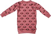 Snurk - Nachtmode voor kinderen - Kiss Kiss Sweater Dress - Roze - Maat 104EU