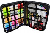 Complete 100-Delige  Naaiset - Naaigerei Naaigarnituur Accessoires Set - In Etui Naaidoos - Naaikoffer Naaibox Met Naainaalden Naalden Draad Klosjes Garen Vingerhoedje Pincet Meetl