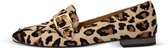 Babouche Dames Leopard Loafer / Instapper / Damesschoenen - Bruin - Maat 37