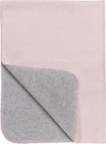 Meyco Double Face ledikantdeken - 75x100 cm - Roze/Grijs