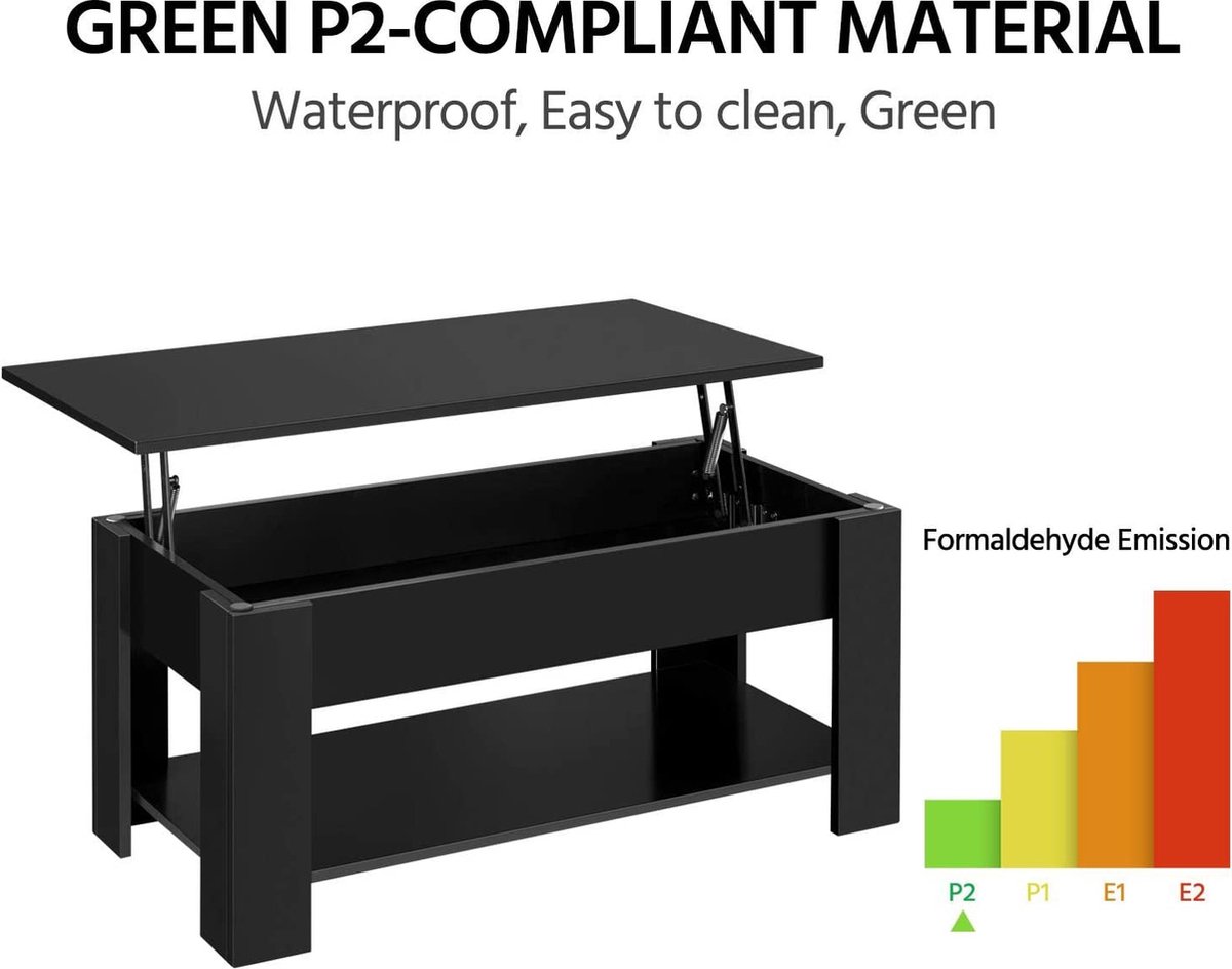 Salontafel 90 x 60 x 50 cm - Moderne woonkamertafel, Matte afwerking, Egger‑paneel