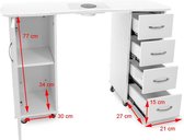 Bureau-Bureau met 4 lades-MDF-Wit-120x80x46