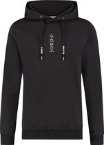 Purewhite -  Heren Regular Fit   Hoodie  - Zwart - Maat M