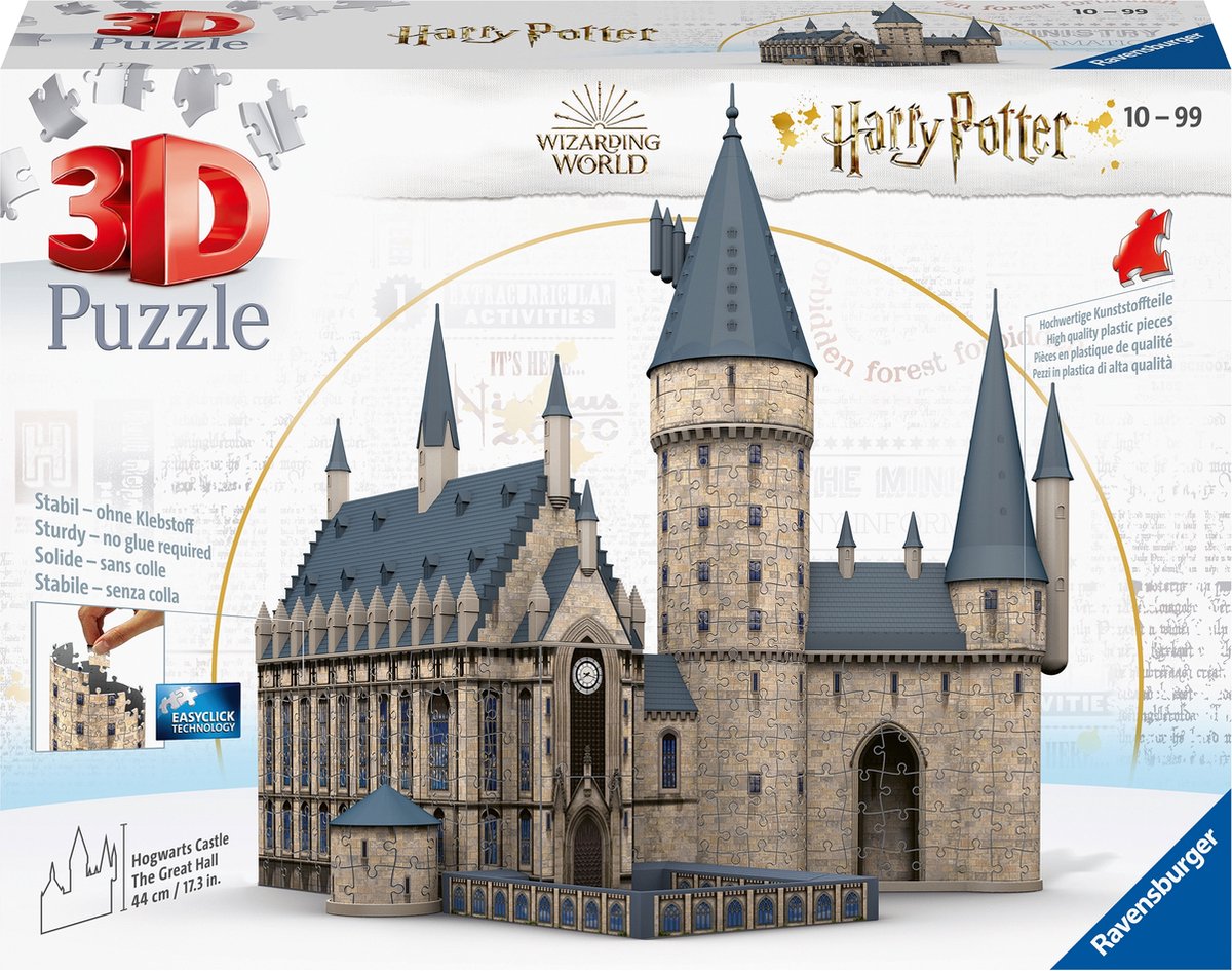 Ravensburger 3D Puzzel Harry Potter Zweinstein Kasteel - 540 stukjes - Ravensburger