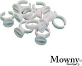 Mowny beauty - witte lijmringen - wimperextensions - lijmringen - 20 stuks