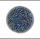 9660-494 Jap. Miyukirocailles - 2,2mm - mat indian safir rainbow - 12 gram