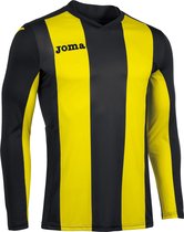Joma Pisa Voetbalshirt Lange Mouw Heren - Zwart / Geel | Maat: L