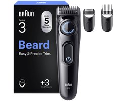 Braun Baardtrimmer Series 3 BT3520 + 3 Tools - Scherp Scheerblad - 40 Lengtes - Zwart