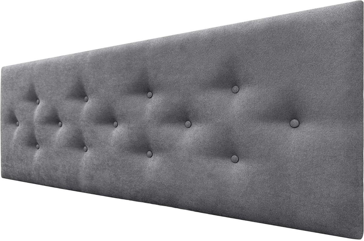 Gestoffeerd Hoofdbord - Bed Hoofdbord - Slaapkamer Aankleden - Vlekbestendige Stof - 135x50 cm - Asgrijs