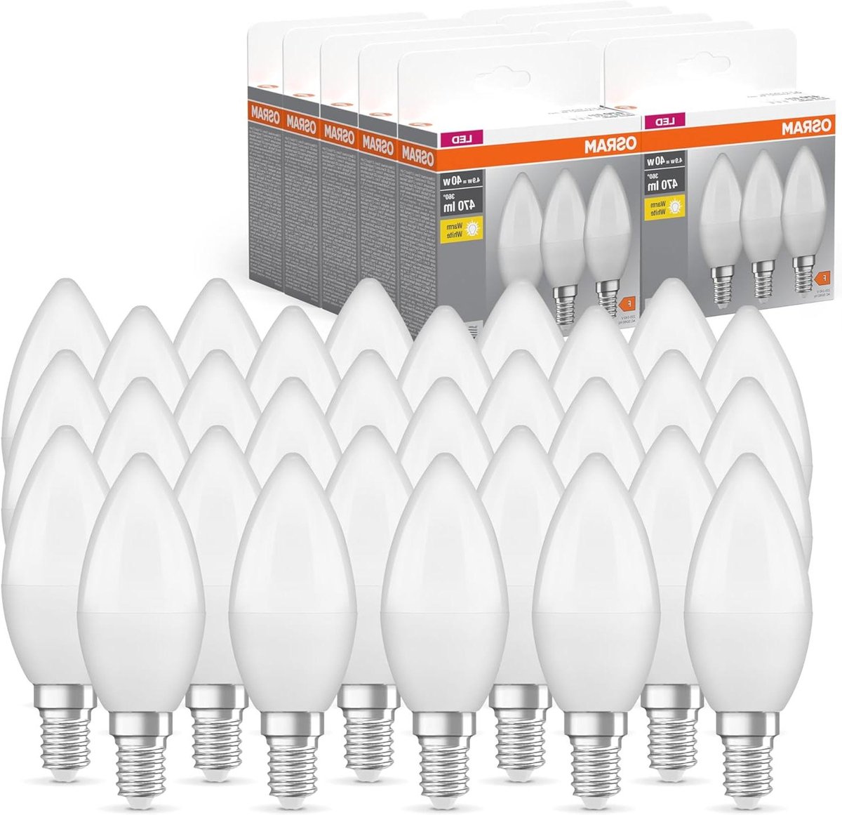 LED Kaarslamp - Klassieke Parel - Sfeerverlichting Thuis - Zeer Lage Warmteontwikkeling -