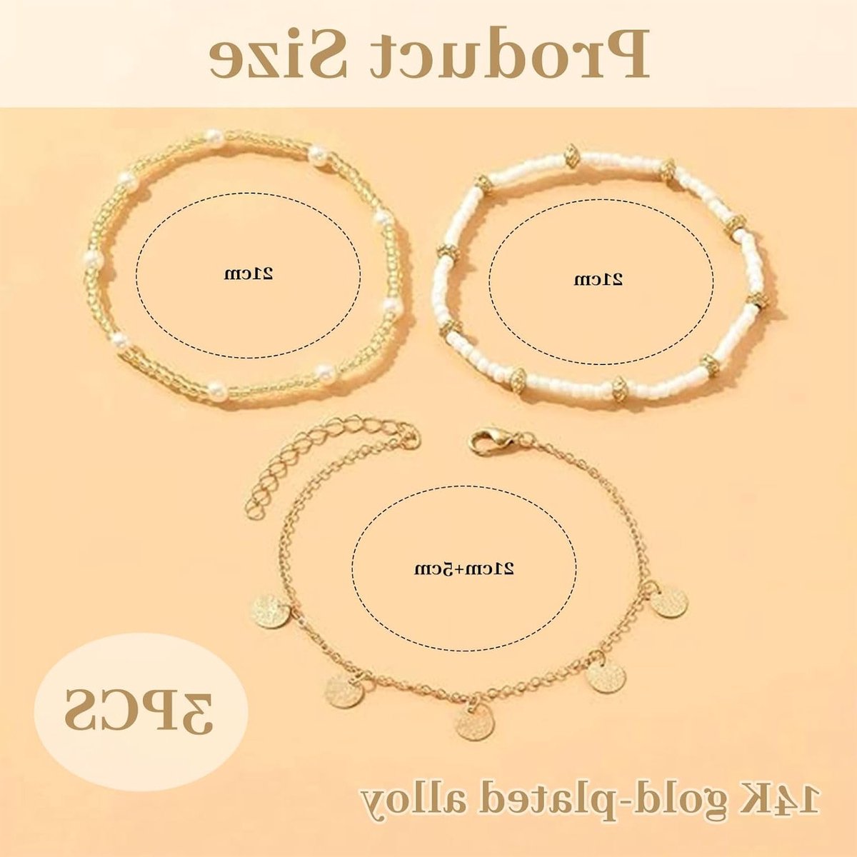 3-delige Schelpen Enkelband Set voor Dames, Verstelbare 14K Gouden Boho Kralen, Strandaccessoires, Schelp Sterrenvis, Enkeljuwelen, Cadeaus voor Vrouwen