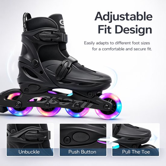 Street Rider Inline Skates - Verstelbaar - Skeeler - Roze/ Wit - Maat