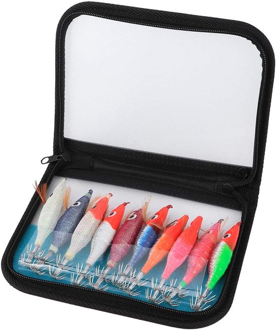 Lichtgevende Garnalen Aas - Kunstaas Vissen - Vissen - Dubbele Inktvis Haak - 10 stuks - Glow-in-the-dark — afbeelding 5