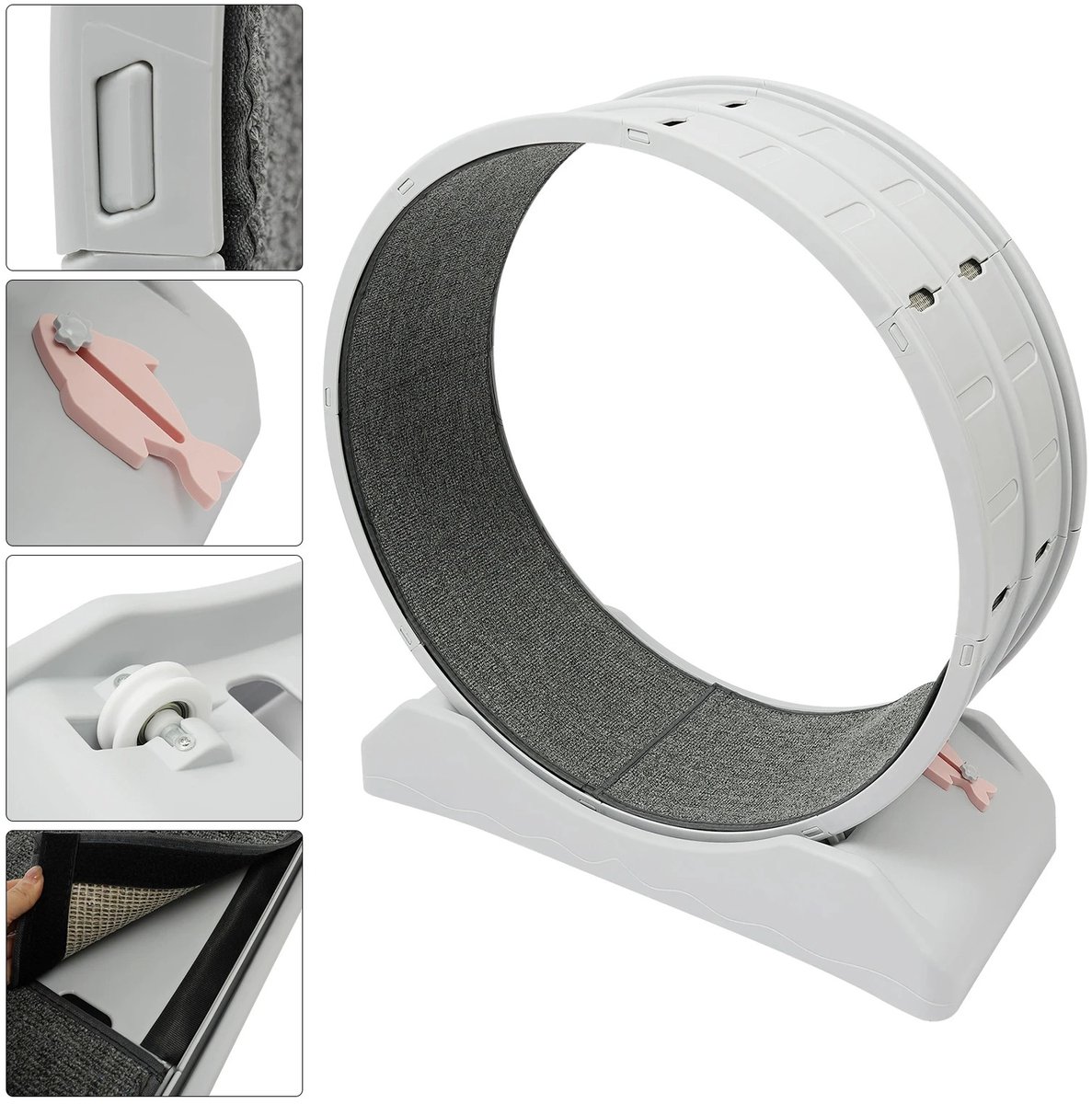 Lifero Kattenwiel - Loopwiel voor Kat - Looprad Wiel - Krabpaal - Krabwiel - 80×35×85cm - Loopband voor Katten - Oefenwiel Binnen
