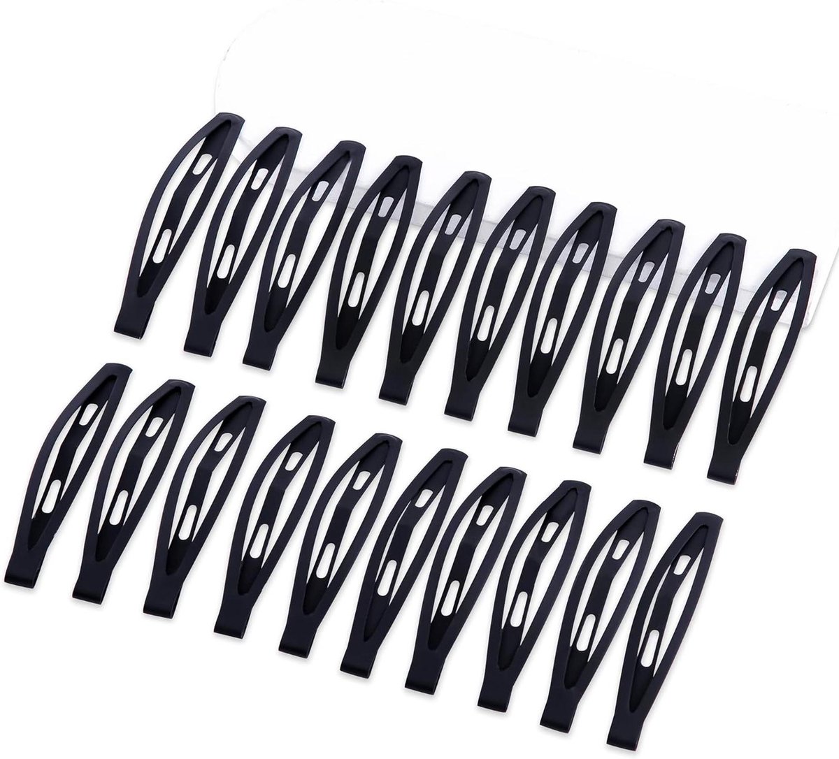 Snap Haarspeldjes - Metalen Haarclips - Haar Stylen - Antislip Ontwerp - 7.5 cm Lengte - Zwart