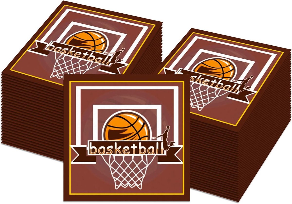 20 stuks basketbal servetten - Happy Birthday feestartikelen