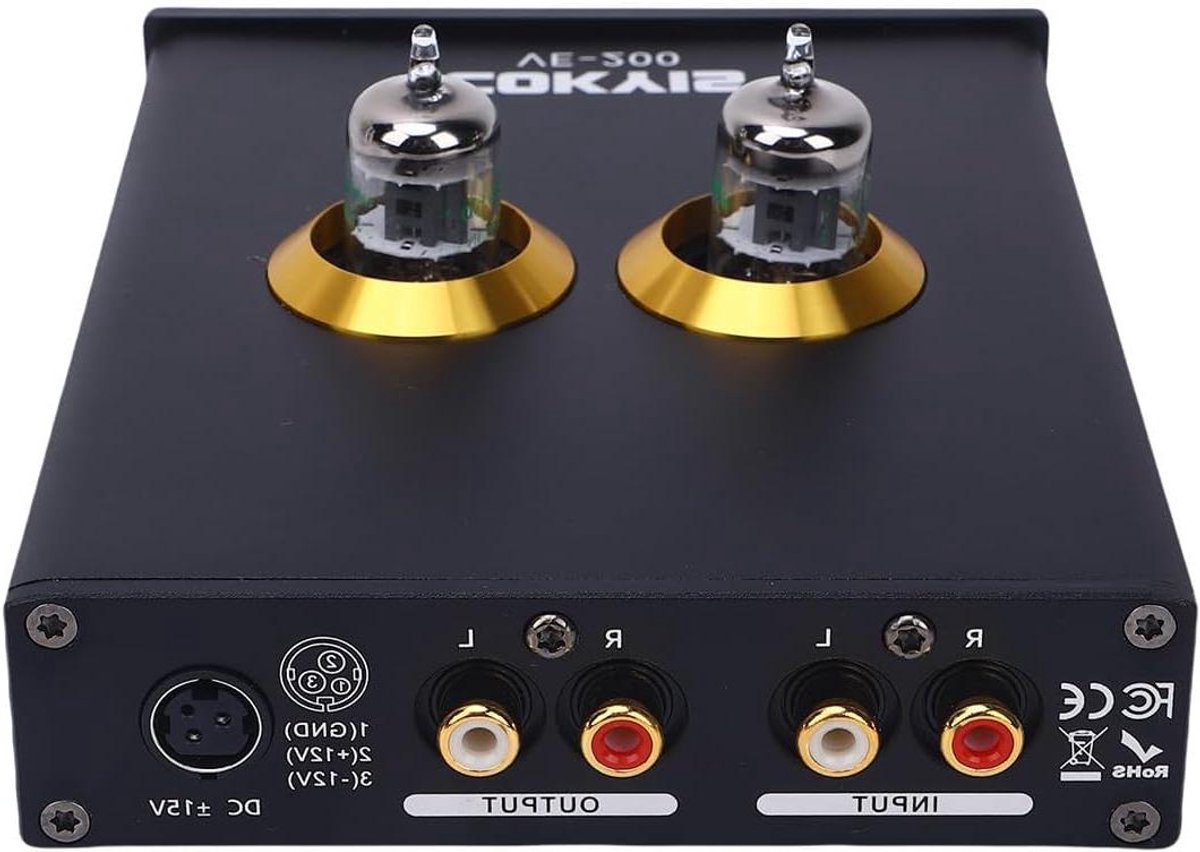 Audio Equalizer Voorversterker - Buisversterker Hifi - Geluidsverbetering Thuis - Driebands Equalizer - 30 x 19 x 6 cm - Zwart