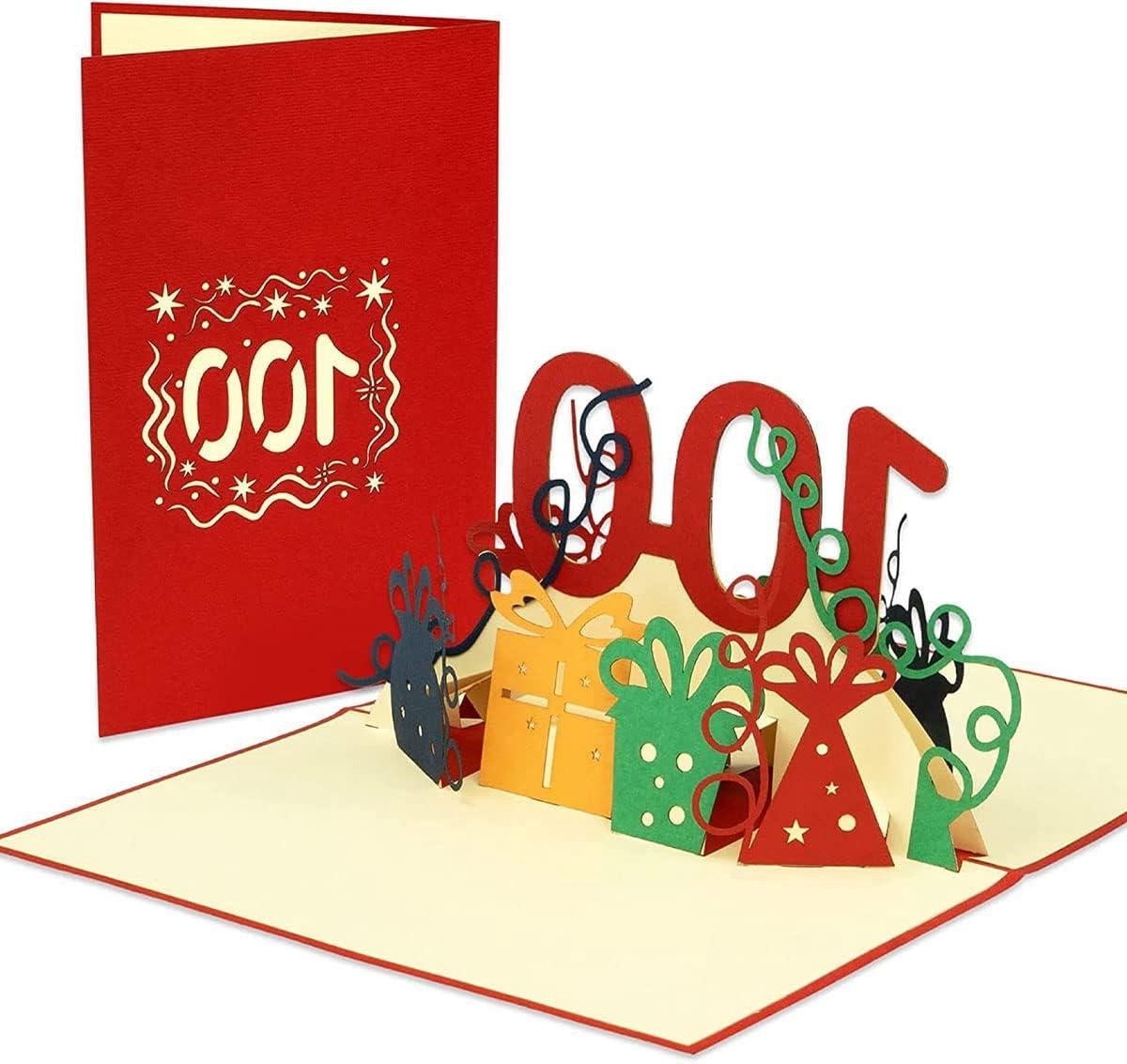 3D Verjaardagskaart - Pop-up kaart Jubileumkaart - Bijzondere gelegenheid vieren - Handgemaakt met 3D-effect - 115 cm x 17 cm