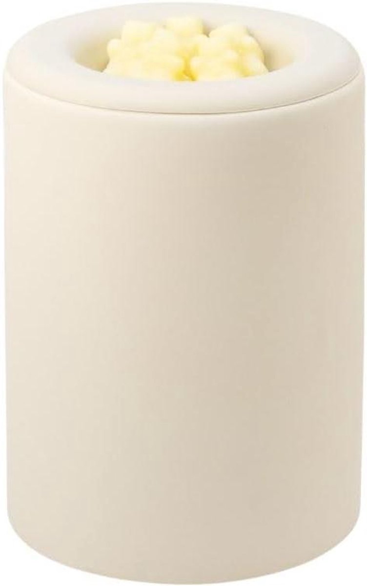 Wax Smelt Warmer - Geurbrander Keramiek - Huis Geuren Verspreiden - Vlamvrij en Timer - Geen Gloeilamp - Beige