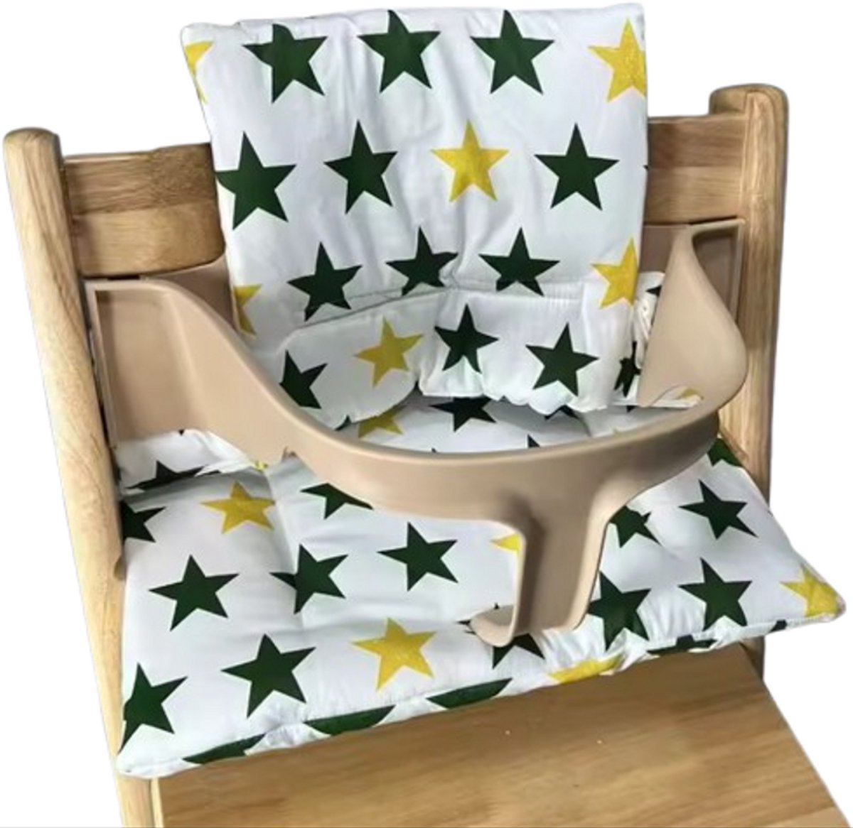 Stoelverkleiner grote sterren - kussenset sterren- stoelverkleiner voor stokke tripp trapp - kinderstoel verkleiner - stoel kussen