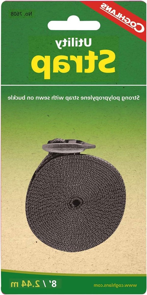 Utility Strap - Draagband Kampeerband - Spullen Binden - Verstelbare Lengte - 2.44 m - Zwart