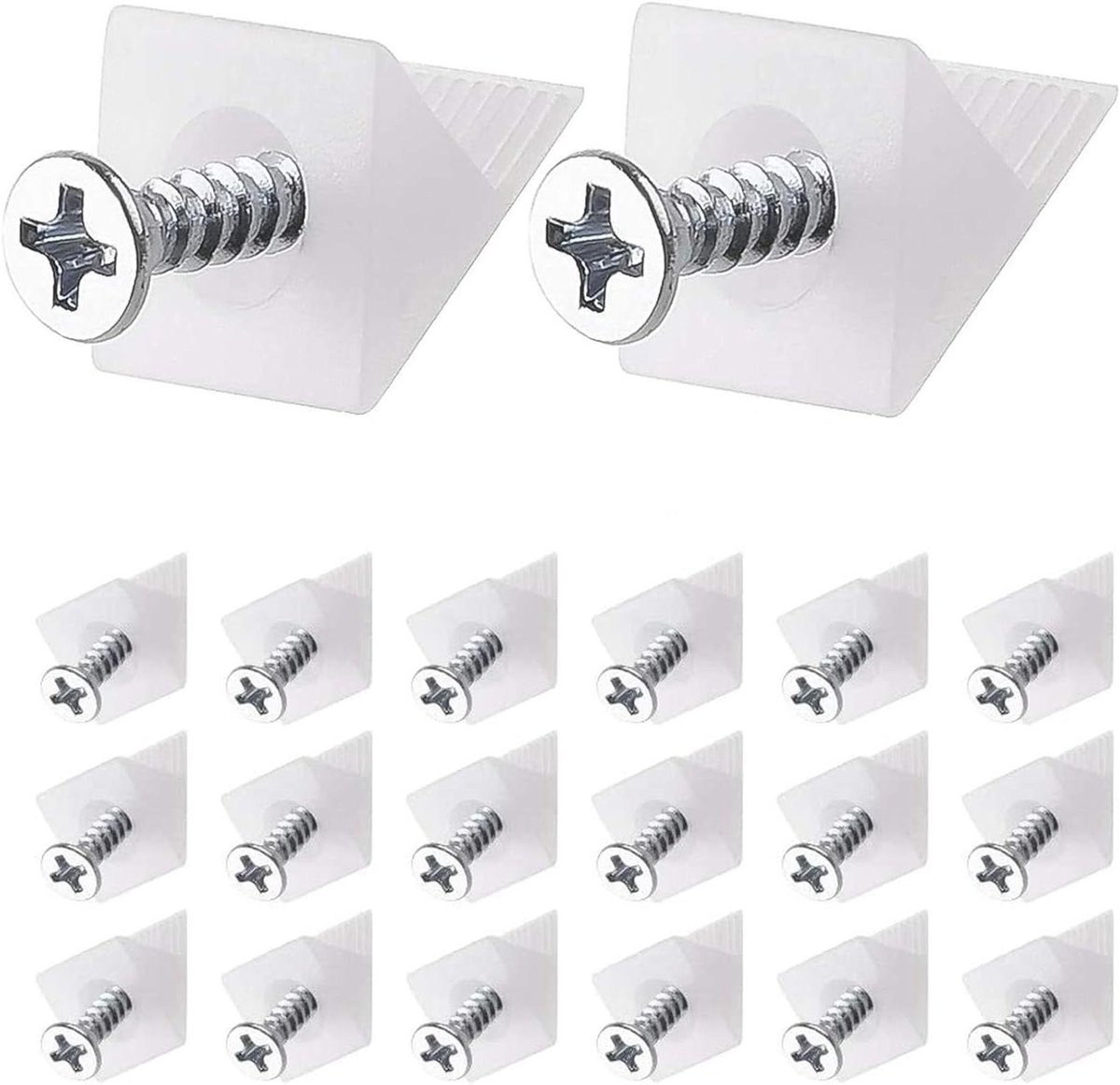 Versterkingsset Ladebodem - Paneelsteun Kast - Meubelreparatie - Universele Bevestiging - 100 stuks - Grijs