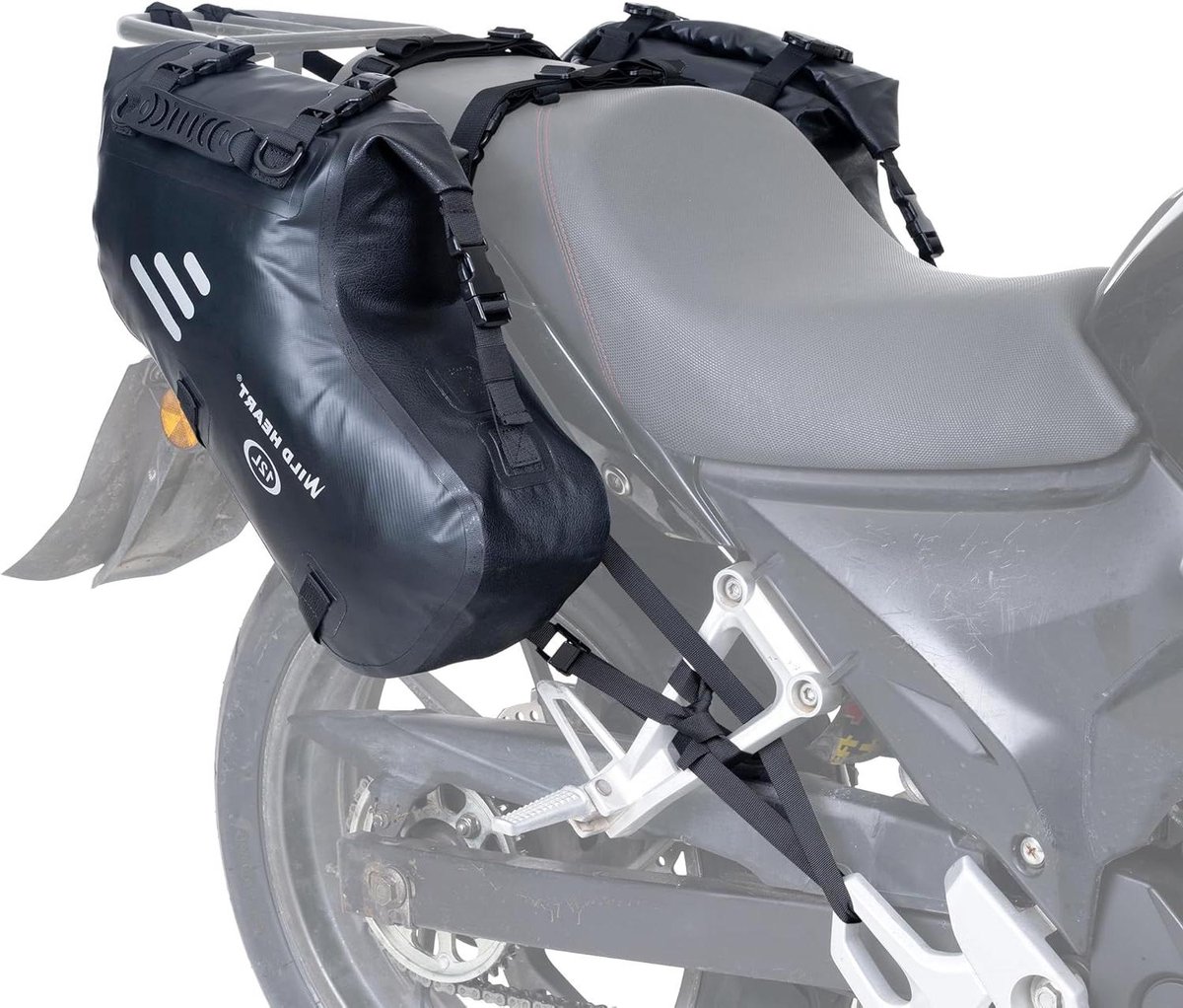 Motorfiets Zadeltassen - Zijzadeltassen Pannier - Motorrijden Bagage Vervoeren - Waterdicht PVC Materiaal - 24 Liter - Zwart
