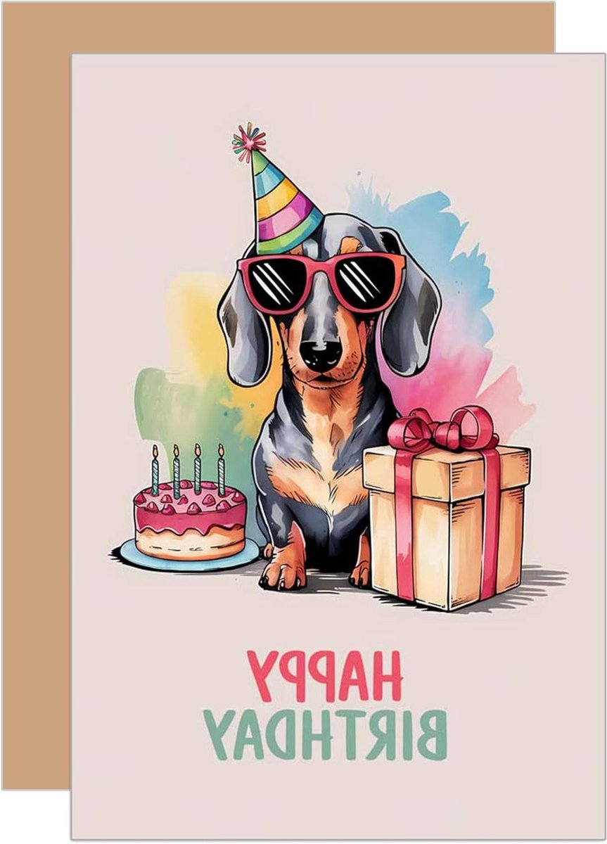 Verjaardagskaart met envelop - Wenskaart felicitatie - Verjaardag vieren - Hoogwaardige papierkwaliteit - 11.5 x 17.0 cm - Neutraal