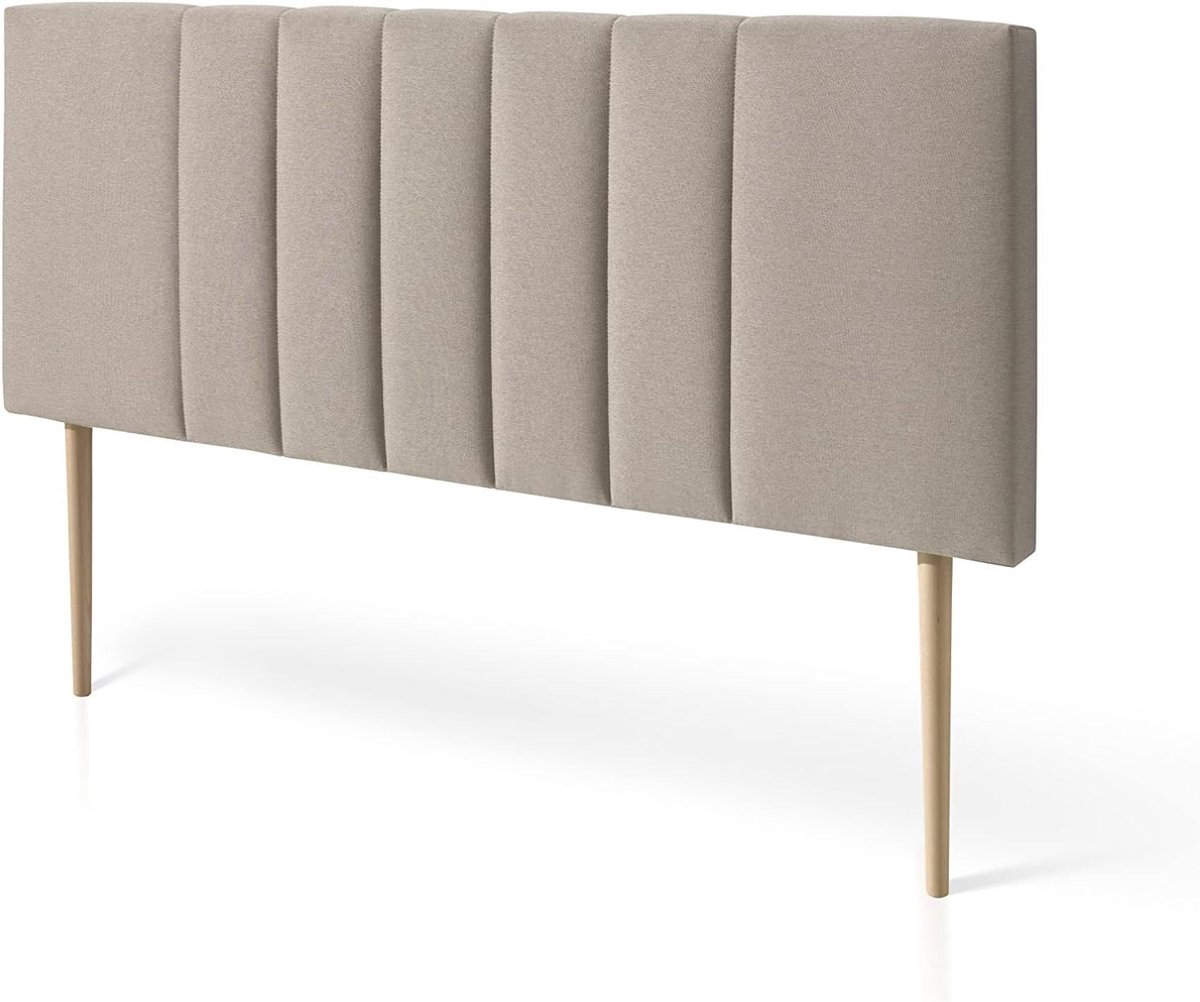 Hoofdeinde Stof - Gevoerd Hoofdbord - Slaapkamer Decoratie - Gemaakt in Spanje - 150 x 60 cm - Zwart