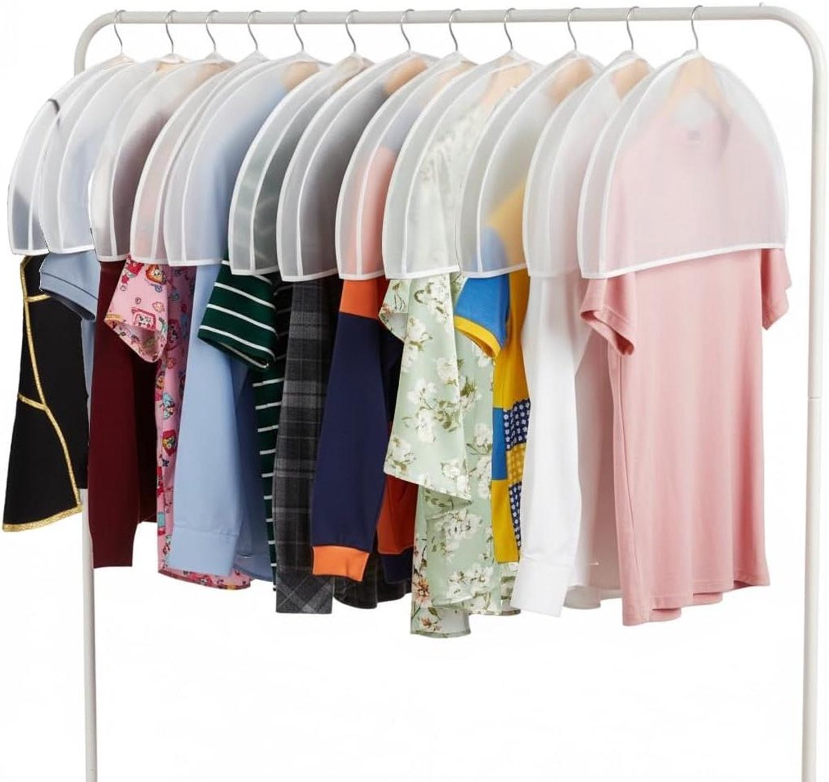 Kledinghoezen Set - Beschermhoezen Garderobe - Kleding Beschermen - Ademende Stof - 12 Stuks - Transparant