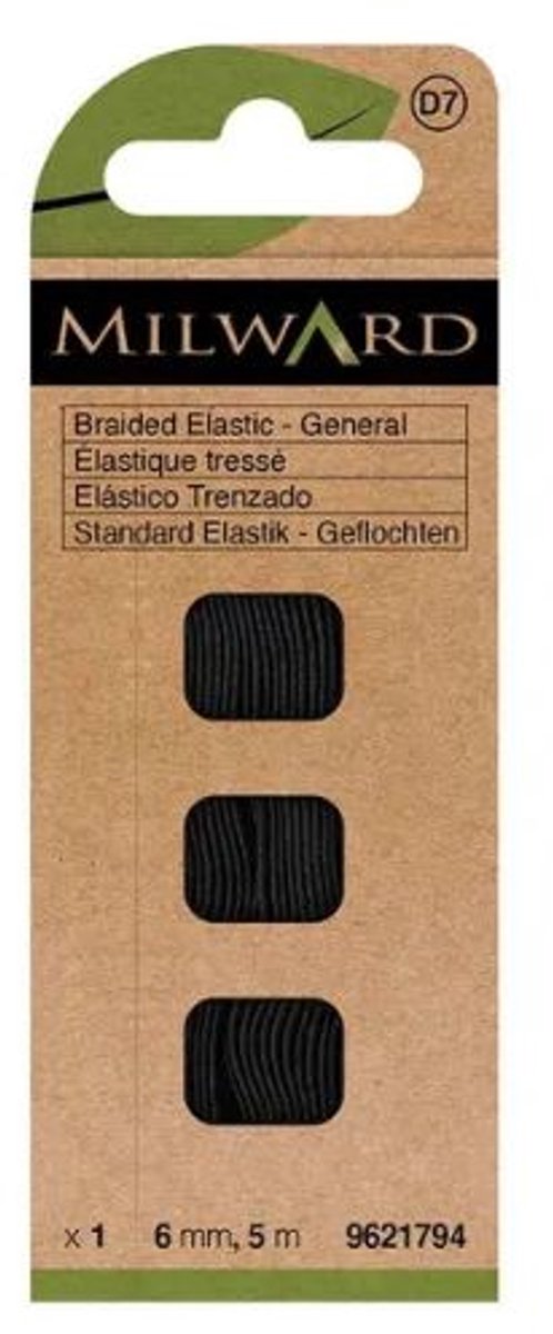 Milward Directoire elastiek 6mm zwart