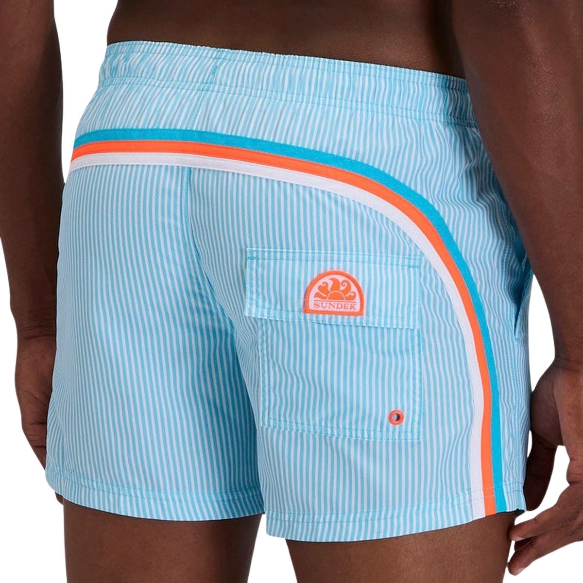 Sundek Printed Elastic Waist Zwemshort Heren - Maat L