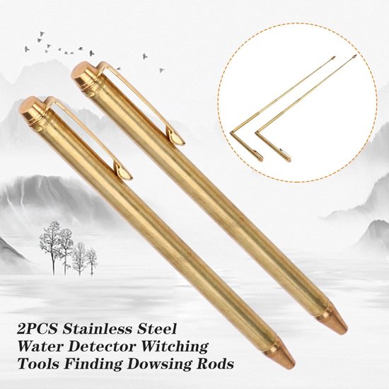 Dowsing Rods - Mediumschap Staven - Zoeken naar Energie - Flexibel en Verstelbaar - 57 cm - Goud — afbeelding 2