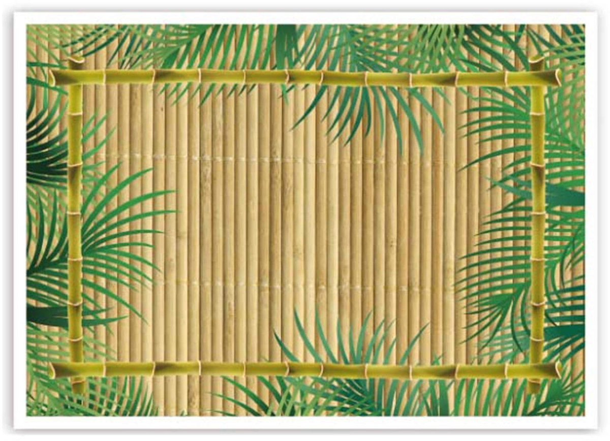 Tafelmatten Offset Palms - Placemats - Tafeldekken - Papier Litos - 31x43 cm - Assorti