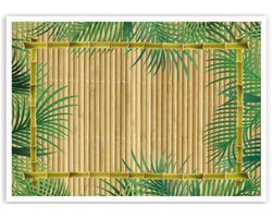 Tafelmatten Offset Palms - Placemats - Tafeldekken - Papier Litos - 31x43 cm - Assorti