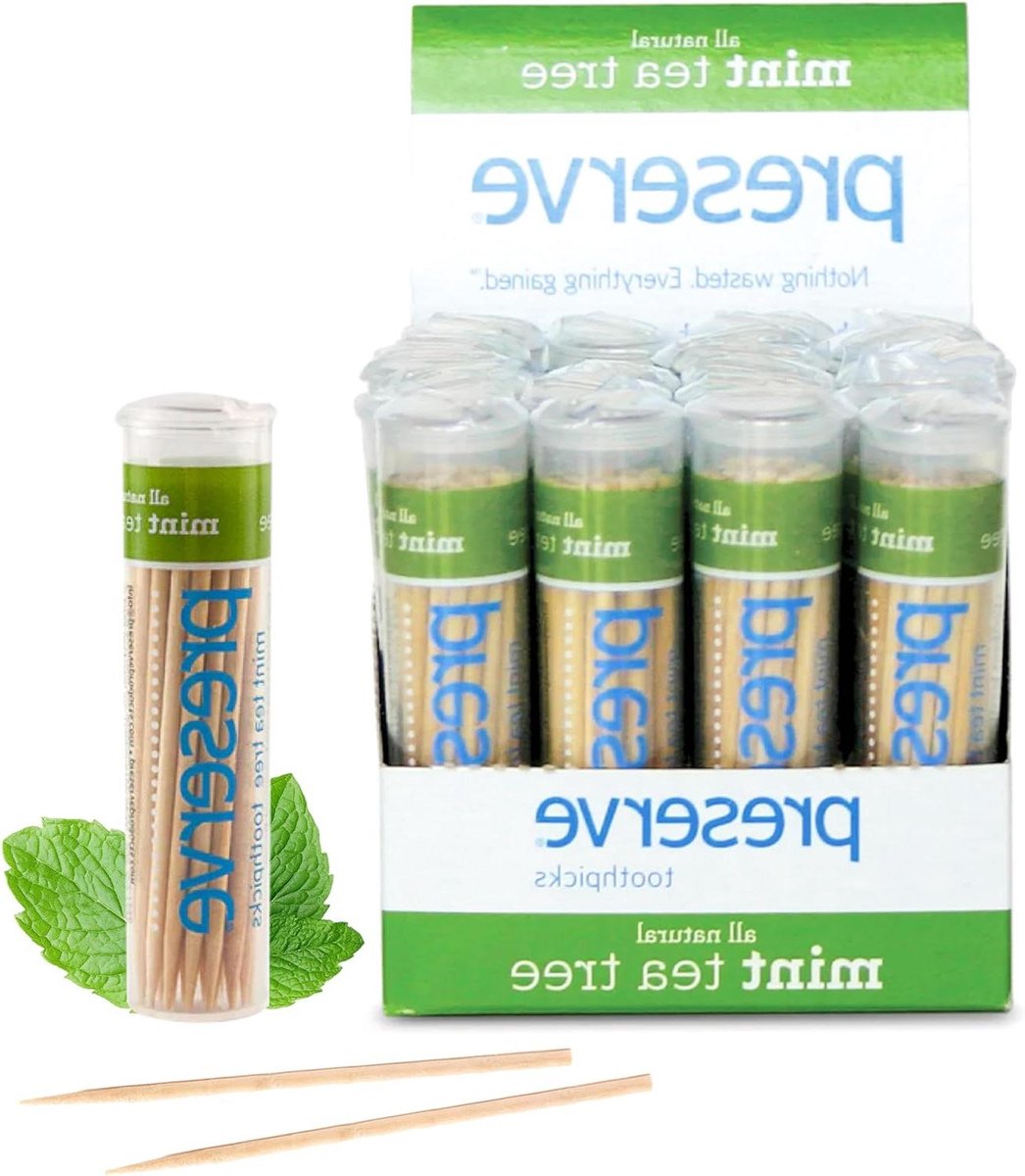 Tandenstokers - Houtjes - Mondhygiëne - Verfrissende Mint Tea Tree - 24 canisters - Niet gespecificeerd
